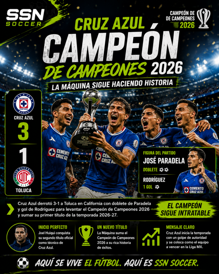 Cruz Azul levanta el Campeón de Campeones 2026 y reafirma su jerarquía en el fútbol mexicano