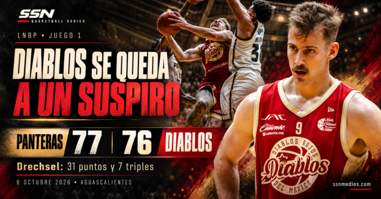 Diablos se queda a un suspiro: Panteras remonta y apaga el regreso de Drechsel