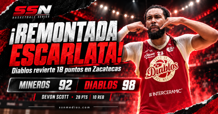 ¡Remontada escarlata! Diablos revierte 18 puntos y supera a Mineros